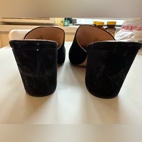 EUC - J. Crew Sophie Black Suede Block Heel Slip On Mules - Picture 7 of 9